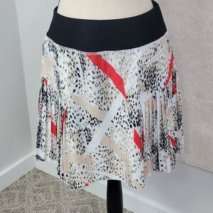 GGblue Luxe Sport Leopard Print Caddy Pleated Golf/Pickleball Skirt/Skort Sz M